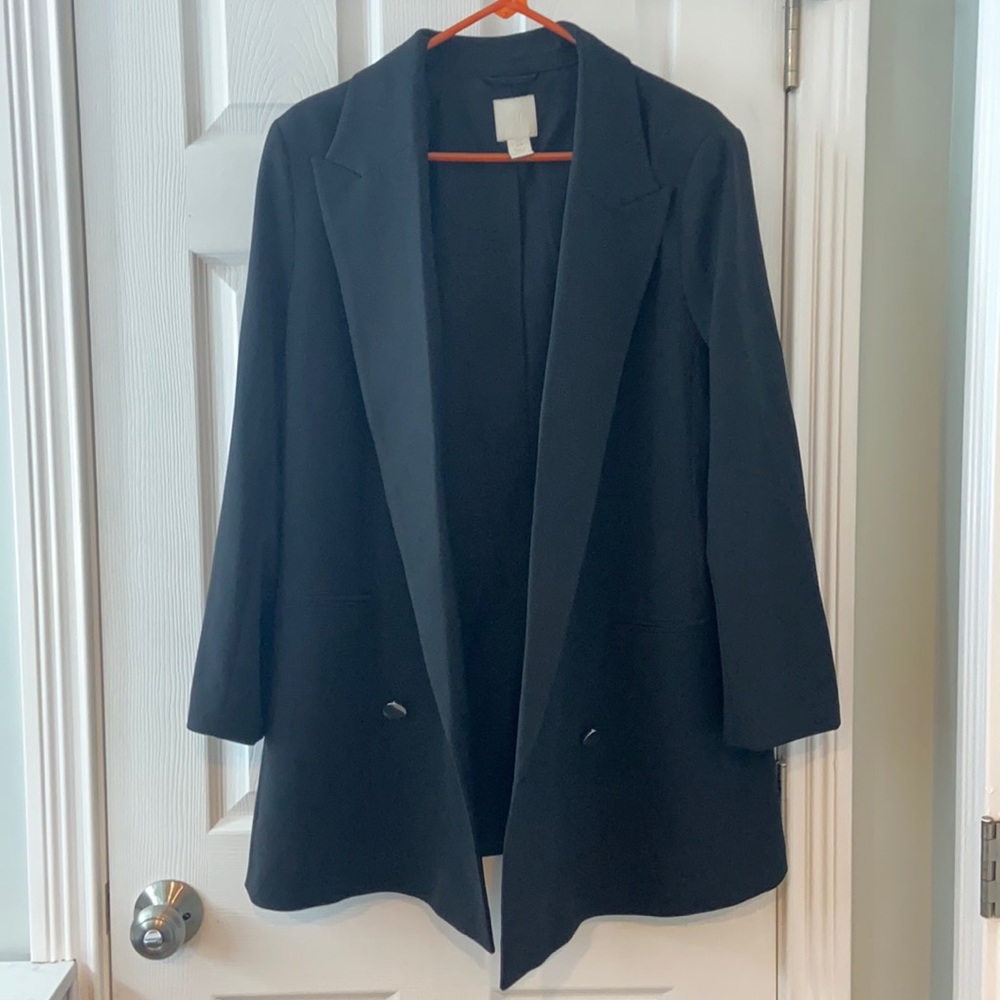 H&M oversized black blazer NWOT